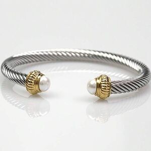 Textured silver bracelet  #746